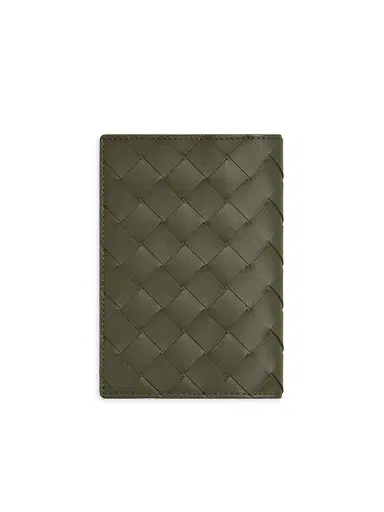 Bottega Veneta Men's Intrecciato Passport Case - Black Silver | Thumbnail 3 Bottega Veneta Men's Intrecciato Passport Case - Black Silver | Thumbnail 3