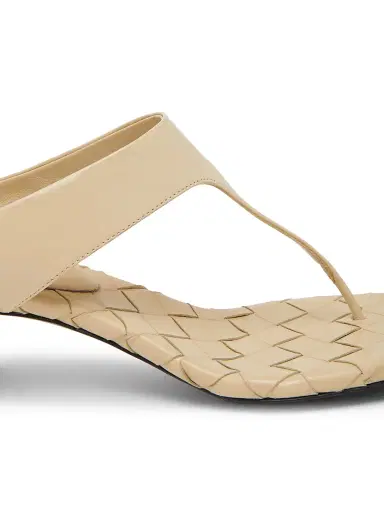 Bottega Veneta Women's Marella 45MM Leather Block-Heel Sandals - Black | Thumbnail 11