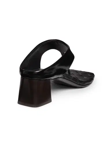 Bottega Veneta Women's Marella 45MM Leather Block-Heel Sandals - Black | Thumbnail 3