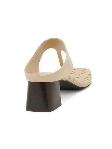 Bottega Veneta Women's Marella 45MM Leather Block-Heel Sandals - Black | Thumbnail 9
