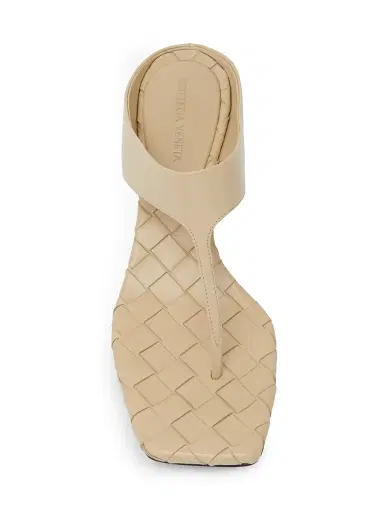 Bottega Veneta Women's Marella 45MM Leather Block-Heel Sandals - Black | Thumbnail 10
