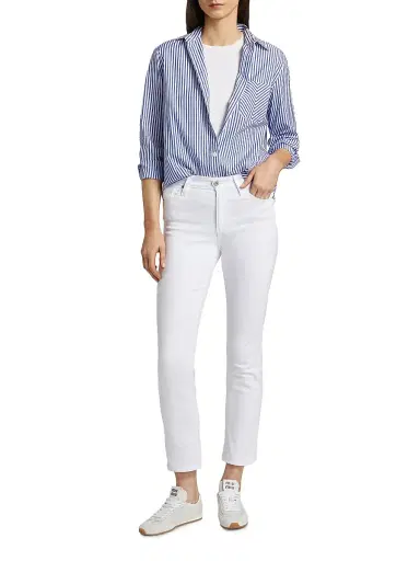 AG Jeans Women's Mari Mid-Rise Slim-Straight Jeans - White - Size 31 | Thumbnail 2 AG Jeans Women's Mari Mid-Rise Slim-Straight Jeans - White - Size 31 | Thumbnail 2