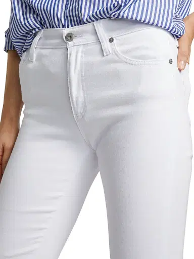 AG Jeans Women's Mari Mid-Rise Slim-Straight Jeans - White - Size 31 | Thumbnail 6 AG Jeans Women's Mari Mid-Rise Slim-Straight Jeans - White - Size 31 | Thumbnail 6