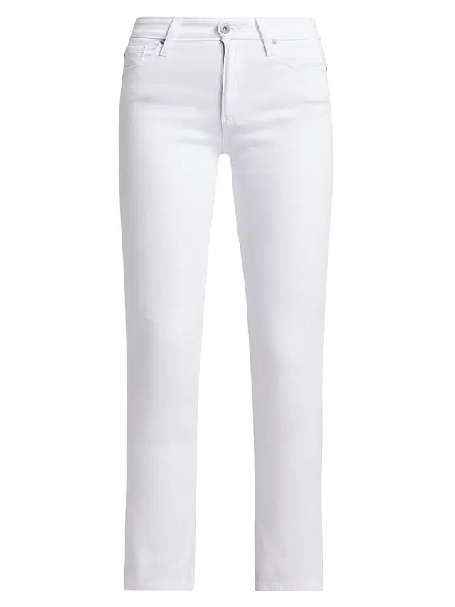 Women's Mari Mid-Rise Slim-Straight Jeans - White