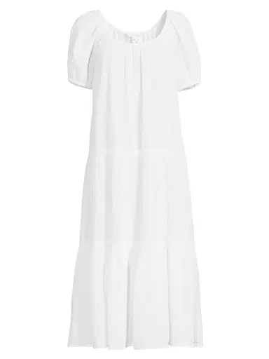 Lilly Pulitzer Women's Zemimi Crinkled Cover-Up Midi-Dress - Resort White - Size XL | Thumbnail 1 Lilly Pulitzer Women's Zemimi Crinkled Cover-Up Midi-Dress - Resort White - Size XL | Thumbnail 1
