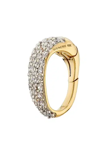 Foundrae Women's 18K Yellow Gold & 0.27 TCW Diamond Bail - White Gold | Thumbnail 4
