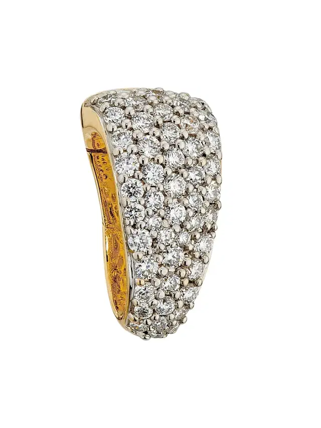 Women's 18K Yellow Gold & 0.27 TCW Diamond  Bail - White Gold