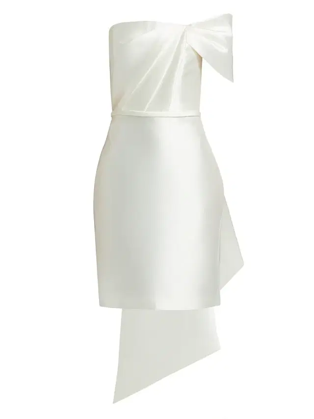 Women's One-Shoulder Bow Back Satin Dress -