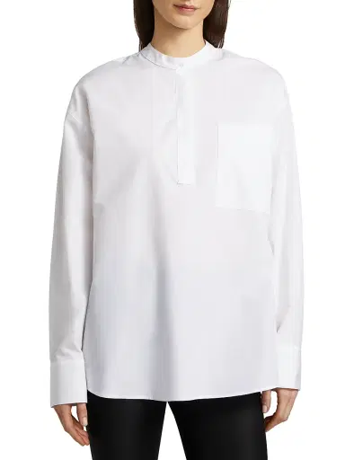 Loulou de Saison Women's Pavi Cotton Shirt - White | Thumbnail 3