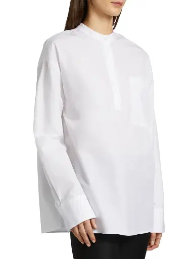 Loulou de Saison Women's Pavi Cotton Shirt - White | Thumbnail 4
