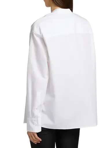 Loulou de Saison Women's Pavi Cotton Shirt - White | Thumbnail 5