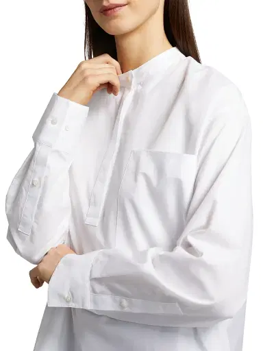 Loulou de Saison Women's Pavi Cotton Shirt - White | Thumbnail 6