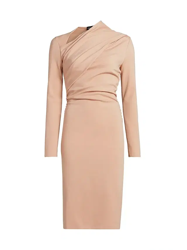 Women's Draped Jersey Sheath Dress - Brush