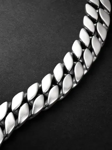 David Yurman Brushed Sterling Silver Curb Chain Bracelet - Men | Thumbnail 4