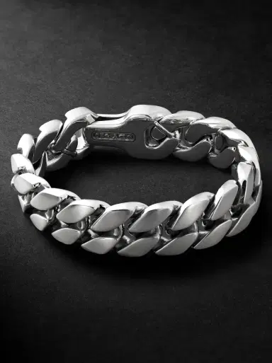 David Yurman Brushed Sterling Silver Curb Chain Bracelet - Men | Thumbnail 1