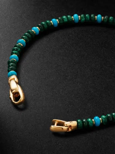 David Yurman Spiritual Beads 18-Karat Gold, Malachite and Turquoise Beaded Bracelet - Men | Thumbnail 3 David Yurman Spiritual Beads 18-Karat Gold, Malachite and Turquoise Beaded Bracelet - Men | Thumbnail 3