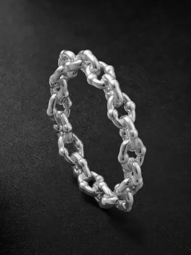 Greg Yuna Umlaut Sterling Silver Ring - Men | Thumbnail 1 Greg Yuna Umlaut Sterling Silver Ring - Men | Thumbnail 1