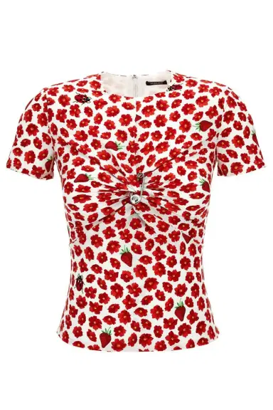 Versace Safety Pin Gathered Top | Thumbnail 1