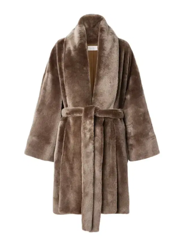 Lucja Oversized Belted Shearling Coat