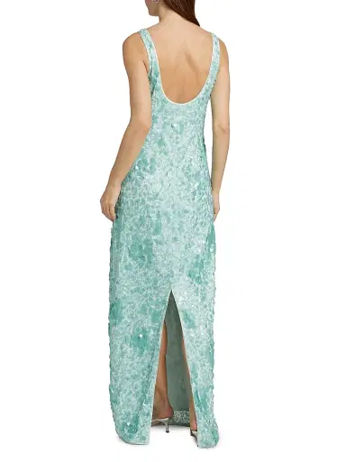 Simkhai Women's Bex Paillette Tank Maxi Dress - Seafoam - Size 12 | Thumbnail 5