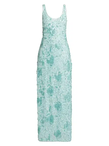 Simkhai Women's Bex Paillette Tank Maxi Dress - Seafoam - Size 12 | Thumbnail 1