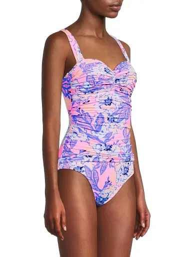 Lilly Pulitzer Women's Solaria Ruched One-Piece Swimsuit - Multi Totally Koalafied - Size 6 | Thumbnail 4 Lilly Pulitzer Women's Solaria Ruched One-Piece Swimsuit - Multi Totally Koalafied - Size 6 | Thumbnail 4