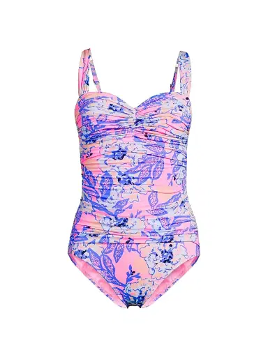 Lilly Pulitzer Women's Solaria Ruched One-Piece Swimsuit - Multi Totally Koalafied - Size 6 | Thumbnail 1 Lilly Pulitzer Women's Solaria Ruched One-Piece Swimsuit - Multi Totally Koalafied - Size 6 | Thumbnail 1