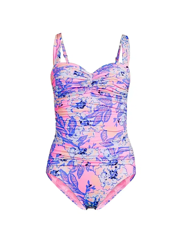 Women's Solaria Ruched One-Piece Swimsuit - Multi Totally Koalafied