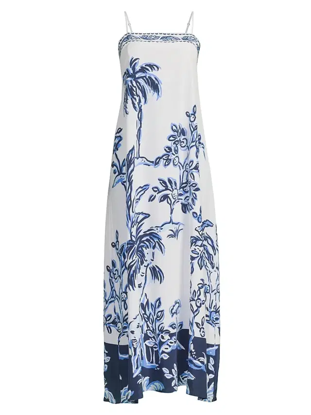 Lilly Pulitzer Women's Jesslyn Silk Maxi Slip Dress - Resort White