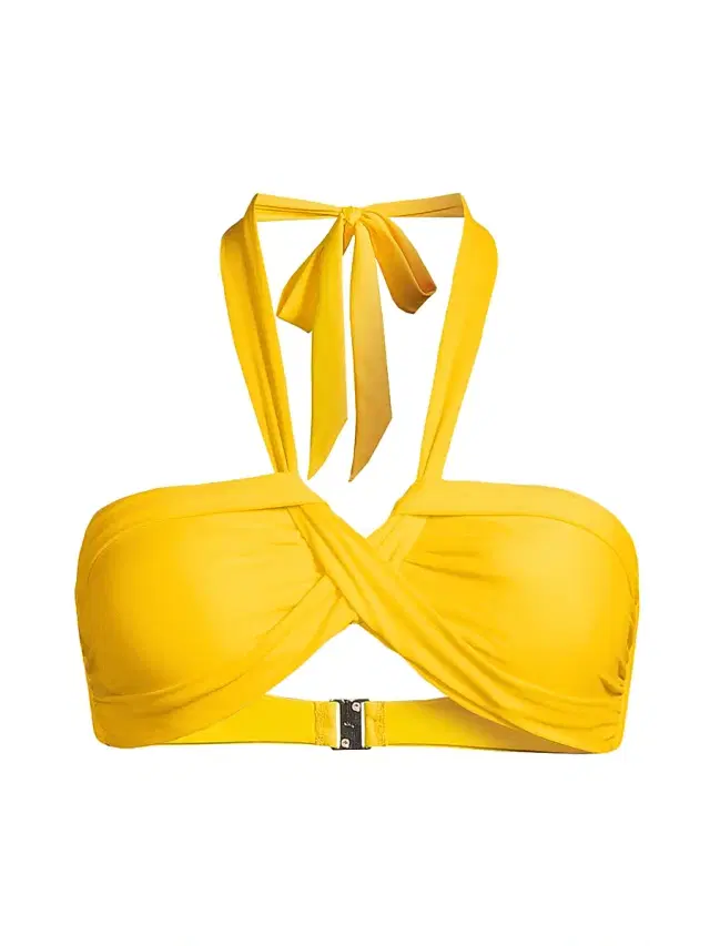 Ramy Brook Women's Arielle Bandeau Halter Bikini Top - Sunglow