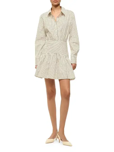Staud Women's Rocco Stripe Mini Shirtdress | Thumbnail 2 Staud Women's Rocco Stripe Mini Shirtdress | Thumbnail 2