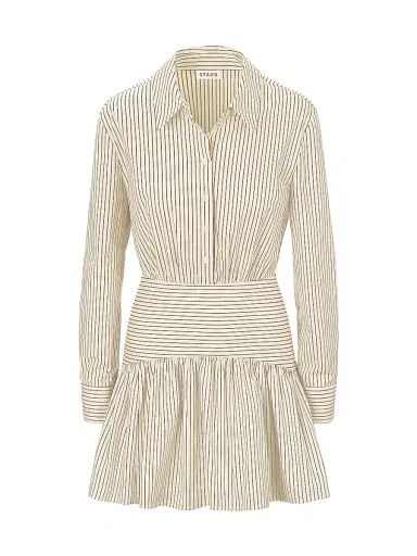 Staud Women's Rocco Stripe Mini Shirtdress | Thumbnail 1 Staud Women's Rocco Stripe Mini Shirtdress | Thumbnail 1