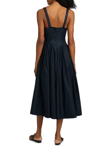 Reformation Women's Jovana Stretch-Cotton Sleeveless Midi-Dress - Midnight - Size 6 | Thumbnail 5
