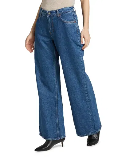 Reformation Women's Cary Low-Rise Slouchy Wide-Leg Jeans - Cleary - Size 31 | Thumbnail 4