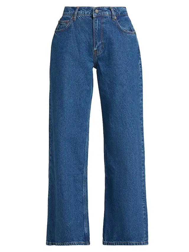 Reformation Women's Cary Low-Rise Slouchy Wide-Leg Jeans - Cleary