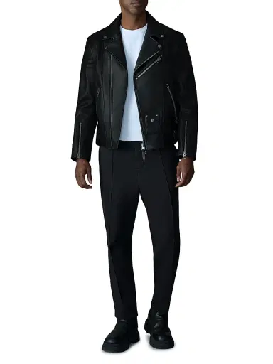 Mackage Men's Kenneth Leather Perfecto Biker Jacket - Black - Size 46 | Thumbnail 2 Mackage Men's Kenneth Leather Perfecto Biker Jacket - Black - Size 46 | Thumbnail 2