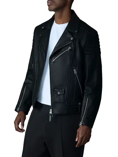 Mackage Men's Kenneth Leather Perfecto Biker Jacket - Black - Size 46 | Thumbnail 4 Mackage Men's Kenneth Leather Perfecto Biker Jacket - Black - Size 46 | Thumbnail 4