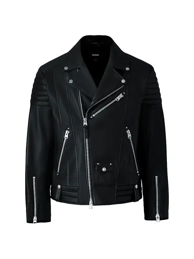 Men's Kenneth Leather Perfecto Biker Jacket - Black