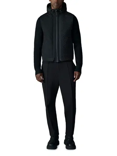 Mackage Men's Barrett 3-In-1 Quilted Hybrid Light Jacket - Black | Thumbnail 2