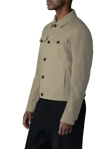 Mackage Men's Nash-Co Cotton Twill Trucker Jacket - Light Camel - Size 46 | Thumbnail 4