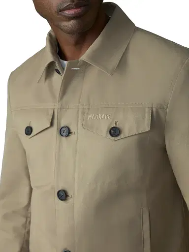 Mackage Men's Nash-Co Cotton Twill Trucker Jacket - Light Camel - Size 46 | Thumbnail 6