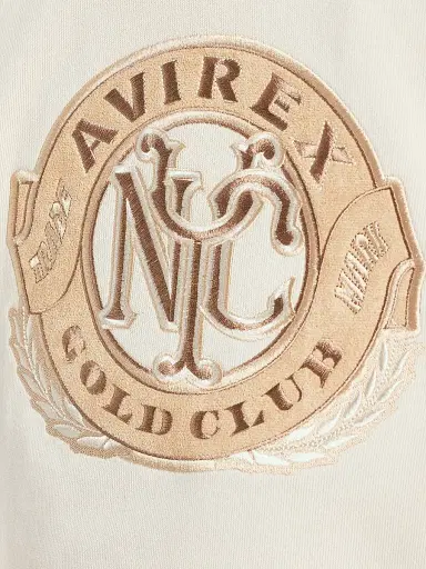 Avirex Men's Gold Club Logo Cotton Fleece Hoodie - Birch - Size Small | Thumbnail 5