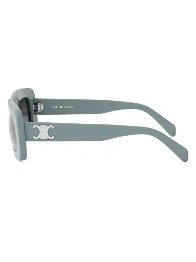 CELINE Men's Triomphe 54mm Rectangular Sunglasses - Grey Smoke | Thumbnail 3 CELINE Men's Triomphe 54mm Rectangular Sunglasses - Grey Smoke | Thumbnail 3
