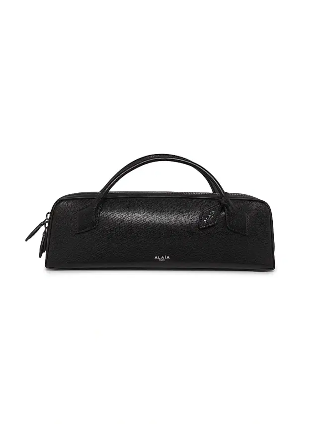 ALAIA Women's Teckel Leather Baguette Clutch - Noir