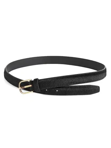 TOTEME Women's Reversible Pony Hair & Leather Belt | Thumbnail 2 TOTEME Women's Reversible Pony Hair & Leather Belt | Thumbnail 2