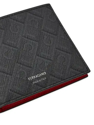 Ferragamo Men's Monogrammed Leather Wallet | Thumbnail 5