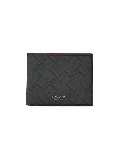 Ferragamo Men's Monogrammed Leather Wallet | Thumbnail 1