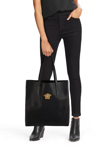 Versace Women's Medusa Leather Tote - Black Gold | Thumbnail 8 Versace Women's Medusa Leather Tote - Black Gold | Thumbnail 8