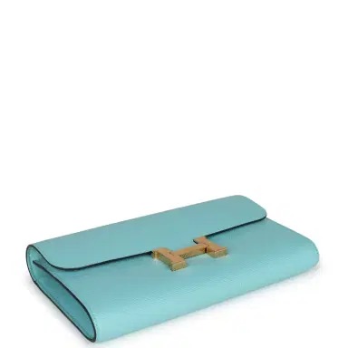 HERMÈS Hermes Constance Wallet To Go Bleu Atoll Epsom Gold Hardware | Thumbnail 6 HERMÈS Hermes Constance Wallet To Go Bleu Atoll Epsom Gold Hardware | Thumbnail 6