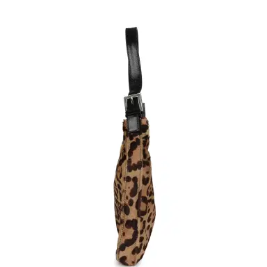 Fendi Vintage Fendi Leopard Shoulder Bag Brown and Black Ponyhair Silver Hardware | Thumbnail 3 Fendi Vintage Fendi Leopard Shoulder Bag Brown and Black Ponyhair Silver Hardware | Thumbnail 3